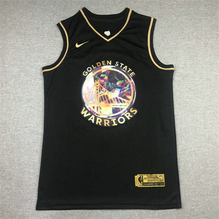 Maglia NBA 30 Curry Warriors Diamond Edition Nero or