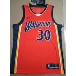 Maglia NBA 30 Curry Warriors Retro Rosso Stampato