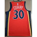 Maglia NBA 30 Curry Warriors Retro Rosso Stampato