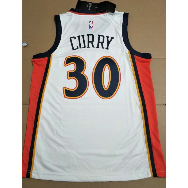 Maglia NBA 30 Curry Warriors Retro Bianco