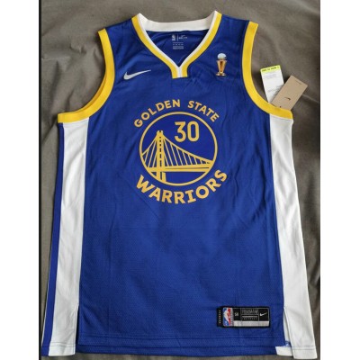 Maglia NBA 30 Curry warriors Champions Blu