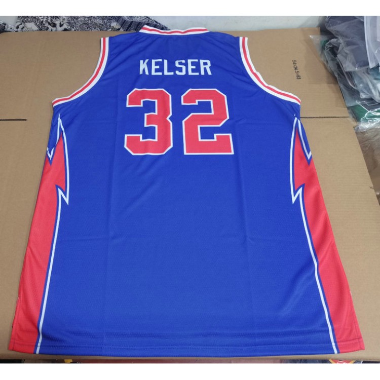 Maglia #32 KELSER Detroit pistons Blu Stampa