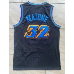 Maglia NBA 32 Malone Utah Jazz Retro Nero Ricamato