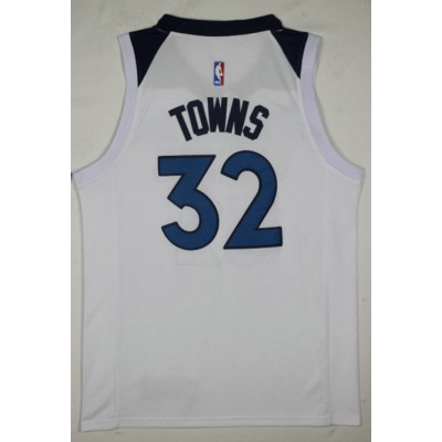 Maglia NBA 32 Towns Timberwolves 2017-18 Season Bianco