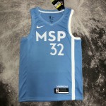 Maglia NBA 32 Towns Timberwolves 2020 city Blu Stampato