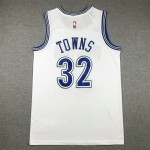 Maglia NBA 32 Towns Timberwolves 2023-24 Classic Bianco Ricamato