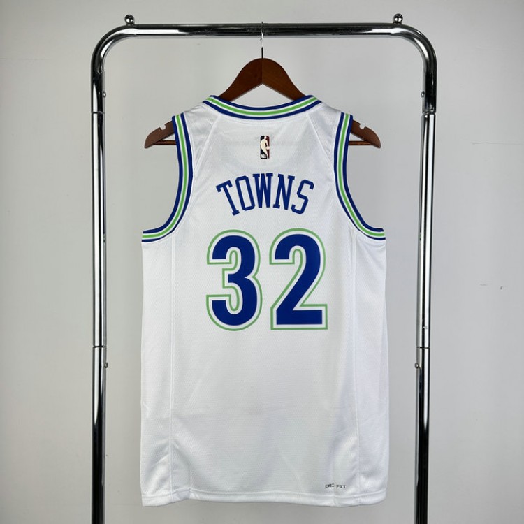 Maglia NBA 32 Towns Timberwolves 2023-24 Classic Bianco