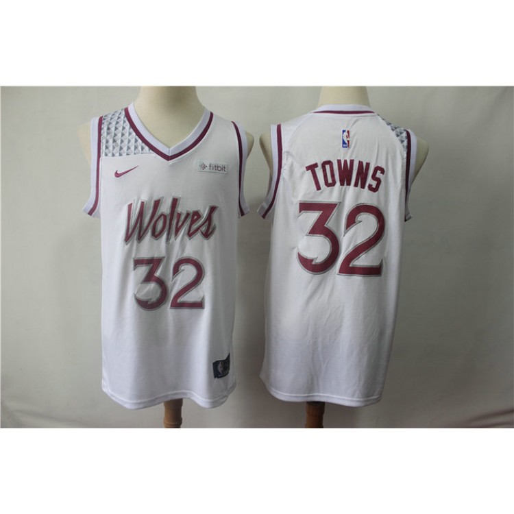 Maglia NBA 32 Towns Timberwolves Earned Ricamato