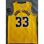 Maglia NBA 33 Abdul-Jabbar Lakers Giallo