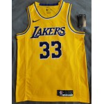 Maglia NBA 33 Abdul-Jabbar Lakers Giallo