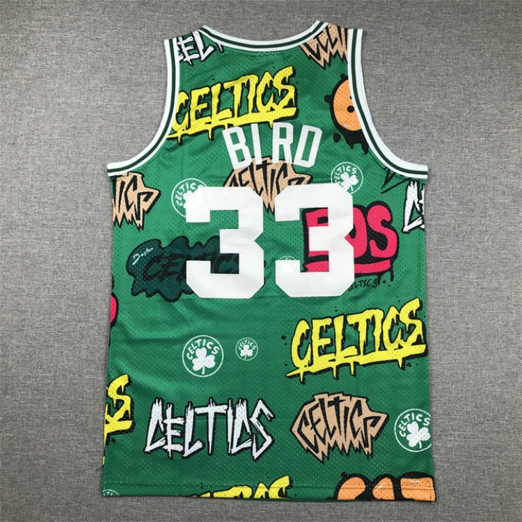 Maglia #33 Bird Boston Celtics Graffiti Verde