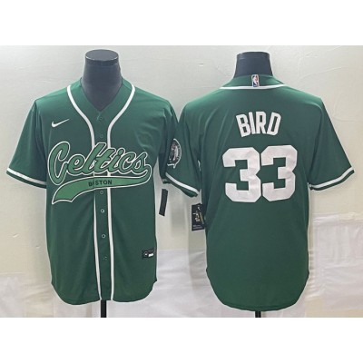 Maglia #33 Bird Boston Celtics baseball Verde