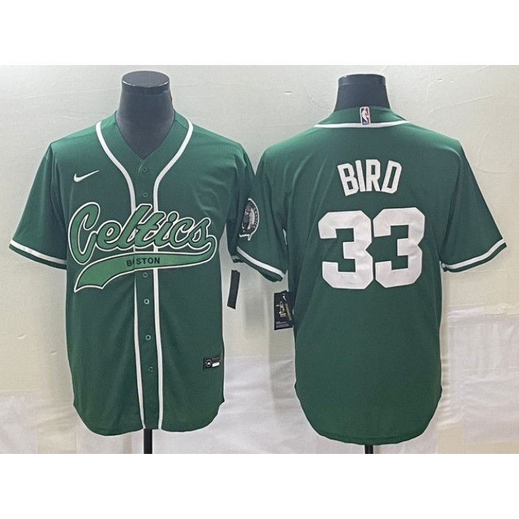 Maglia #33 Bird Boston Celtics baseball Verde