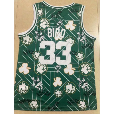 Maglia #33 Bird Celtics Vintage Verde Stampaed