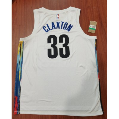 Maglia #33 Claxton Brooklyn Nets 2022-23 city Bianco Stampato