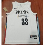 Maglia #33 Claxton Brooklyn Nets 2022-23 city Bianco Stampato