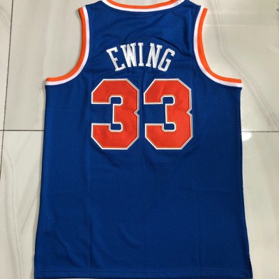 Maglia #33 Ewing Knicks 1985-86 Mitchell & Ness Autentico Blu