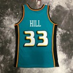 Maglia #33 Grant Hill Pistons Vintage Blu Stampato