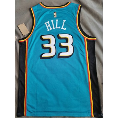 Maglia #33 Hill Detroit Pistons 22-23 classic Blu