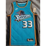 Maglia #33 Hill Detroit Pistons 22-23 classic Blu