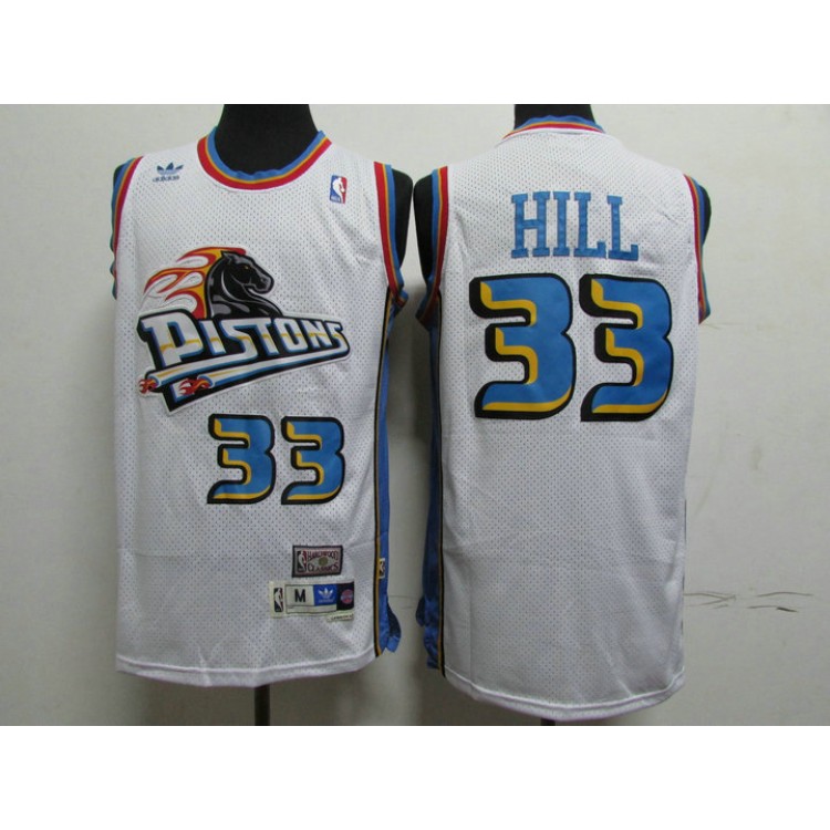 Maglia #33 Hill Pistons Bianco