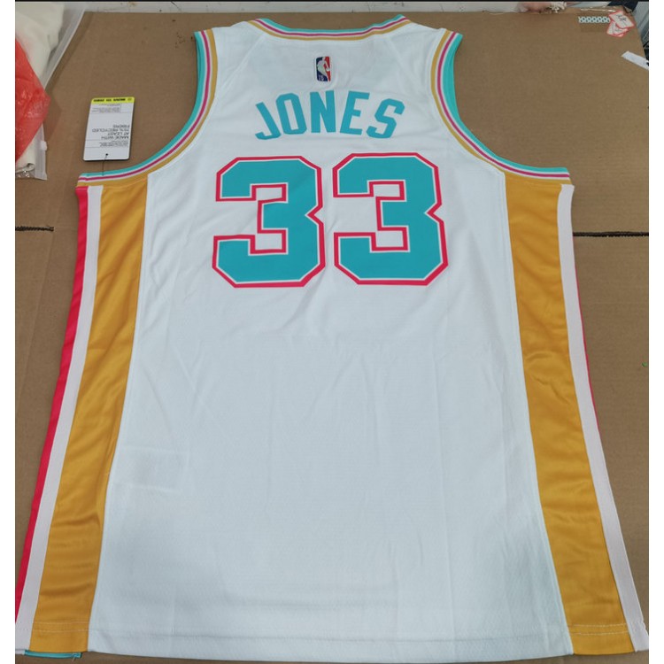 Maglia NBA 33 Jones Spurs 21-22 city 75th Anniversary