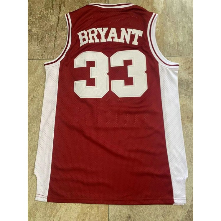 Maglia NBA 33 Kobe Bryant Lower Merion Autentico Rosso