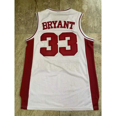 Maglia NBA 33 Kobe Bryant Lower Merion Autentico Bianco