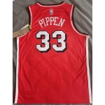 Maglia NBA 33 Pippen Chicago Bulls 21-22 city Rosso