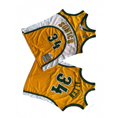 Maglia NBA 34 Allen Seattle Supersonics Mitchell & Ness Giallo