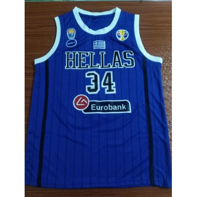 Maglia 34 Antetokounmpog 2019 Greece Fiba Blu