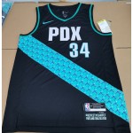 Maglia NBA 34 Eubanks Portland Trail Blazers 22-23 city Stampato