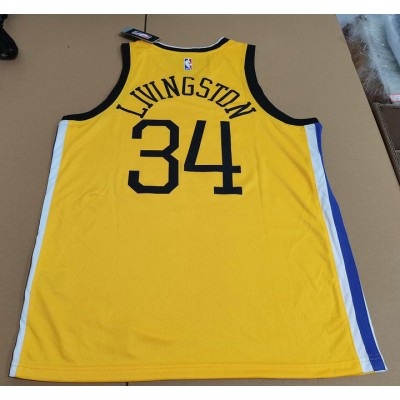 Maglia NBA 34 Livingston Warriors Giallo