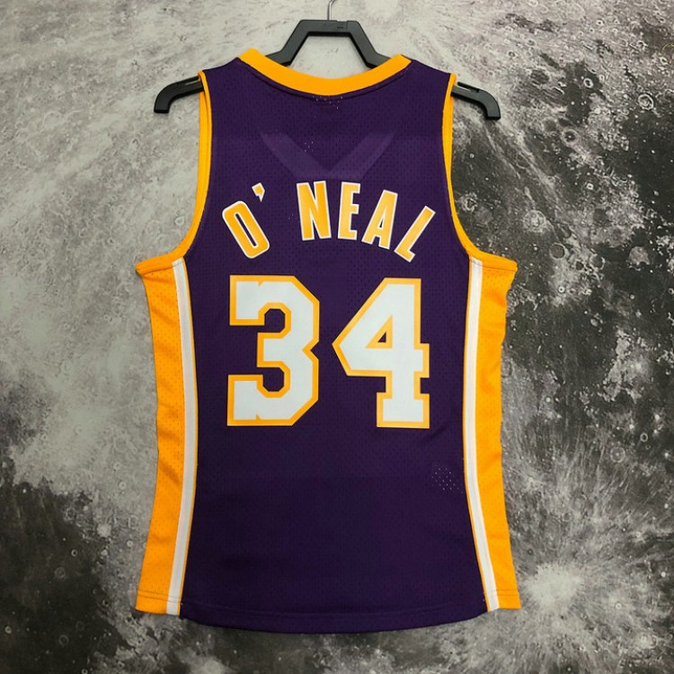 Maglia NBA 34 O'neal Lakers 1999-00 Retro Viola Stampato