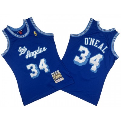 Maglia NBA 34 O'neal Lakers Mitchell & Ness Blu