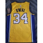 Maglia NBA 34 O'neal Lakers Giallo Stampato