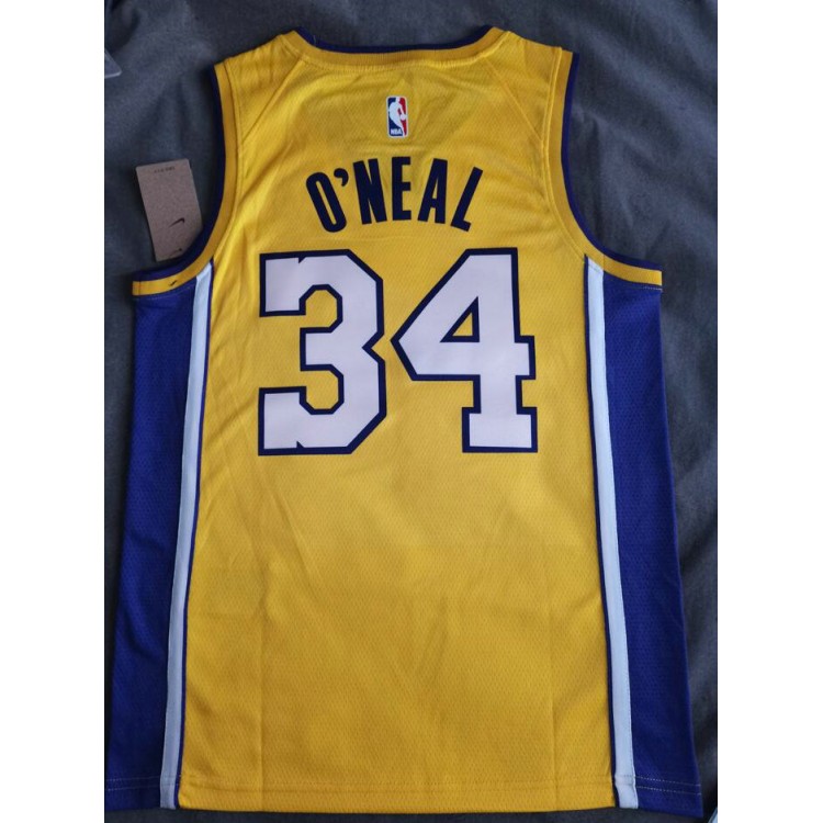 Maglia NBA 34 O'neal Lakers Giallo Stampato