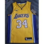 Maglia NBA 34 O'neal Lakers Giallo Stampato