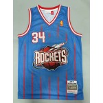 Maglia NBA 34 Olajuwon Rockets 1996-97 Retro Blu