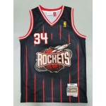 Maglia NBA 34 Olajuwon Rockets 1996-97 Retro Nero