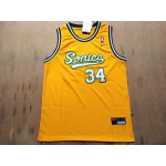 Maglia NBA 34 Ray Allen Seattle Supersonics Giallo