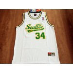 Maglia NBA 34 Ray Allen Seattle Supersonics Bianco