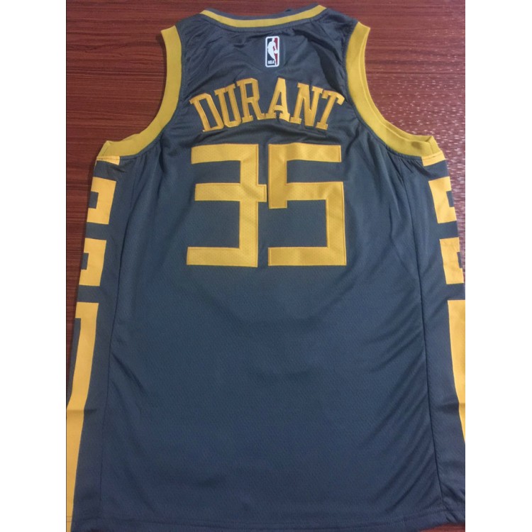 Maglia 35 Durant 2019 Warriors City Ricamato