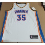 Maglia NBA 35 Durant OKC Thunder Bianco Stampato