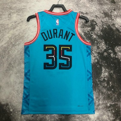 Maglia NBA 35 Durant Phoenix Suns 22-23 city Blu Stampato