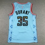 Maglia NBA 35 Durant Phoenix Sunss 22-23 city Blu Ricamato