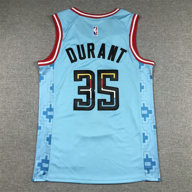 Maglia NBA 35 Durant Phoenix Sunss 22-23 city Blu Ricamato