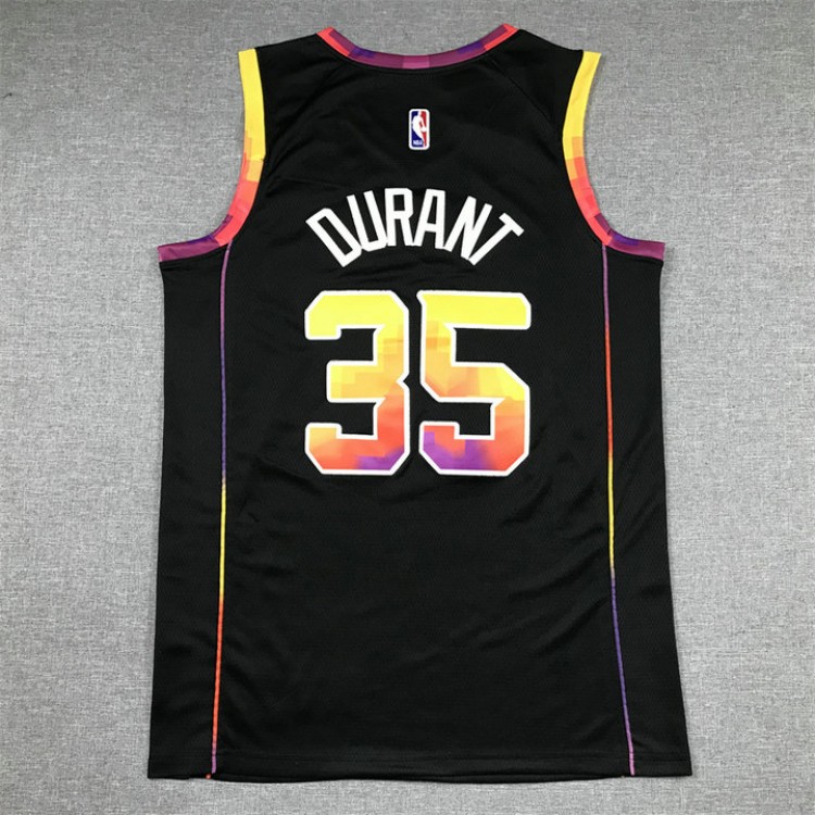 Maglia NBA 35 Durant SUNS Nero 2022-23 Statement Edition Ricamato