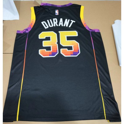 Maglia NBA 35 Durant SUNS Nero 2022-23 Statement Edition Stampato