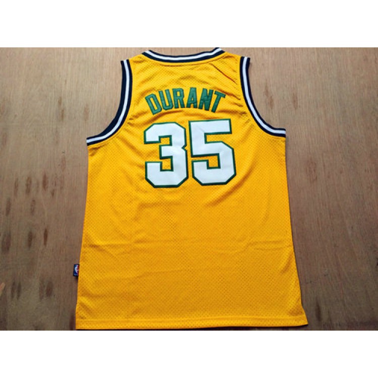 Maglia NBA 35 Durant Seattle Supersonics Giallo